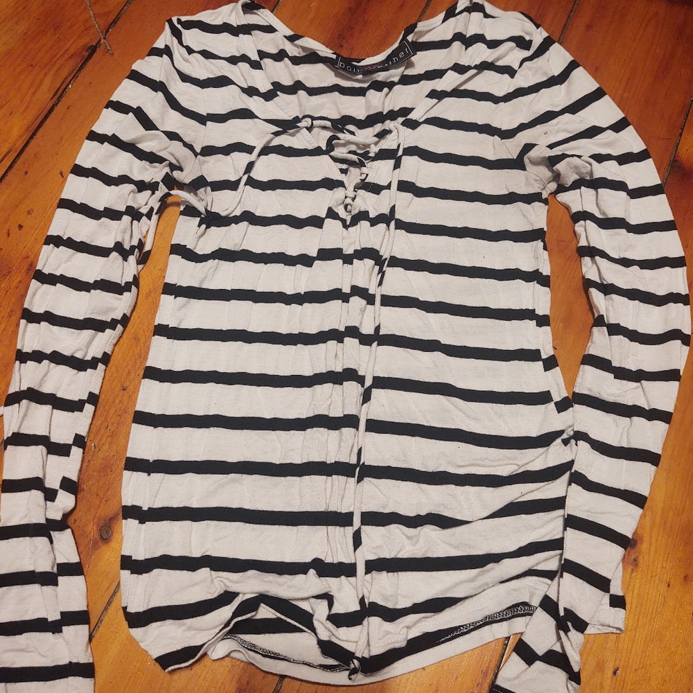 Striped long-sleeve shirt